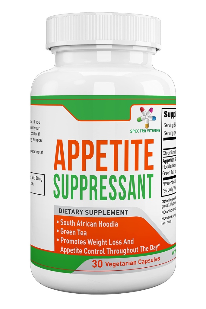 Apetite Supressant 30 Kapsule - S. African Hoodia a zelený čaj extrakt kontrolu chuť k jedlu, Podpora Chudnutie, zvýšenie energie a metabolizmu, Made in USA