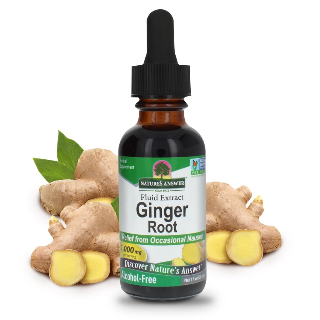 Nature's Answer Ginger Root Alcohol Free Extract 1 Ounce