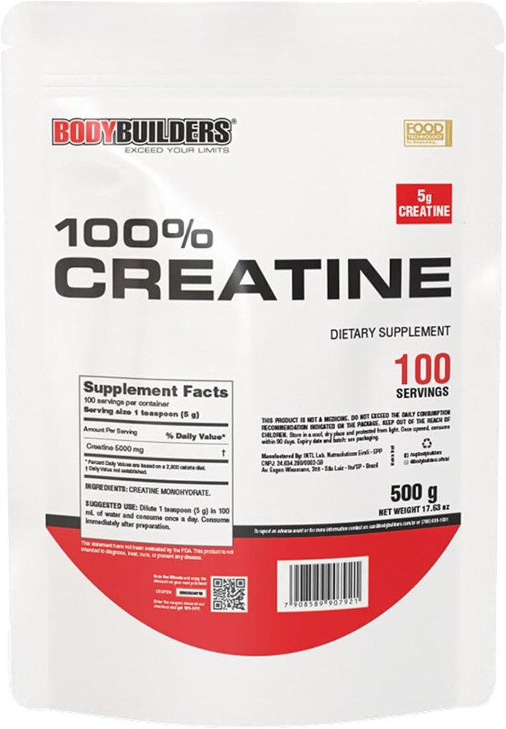 100% Creatin, unflaved, 1.1lb, 100 Servings