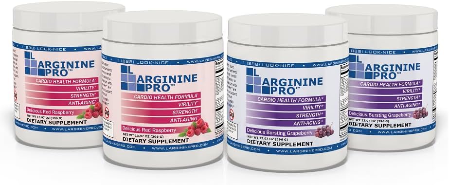 L-ARGININE PRO 5 500mg L-arginín Plus L- citrulín 1,100mg Malinová a hroznová prášková nápoj Mix Supplement for Incorporated Nitric Oxide Production