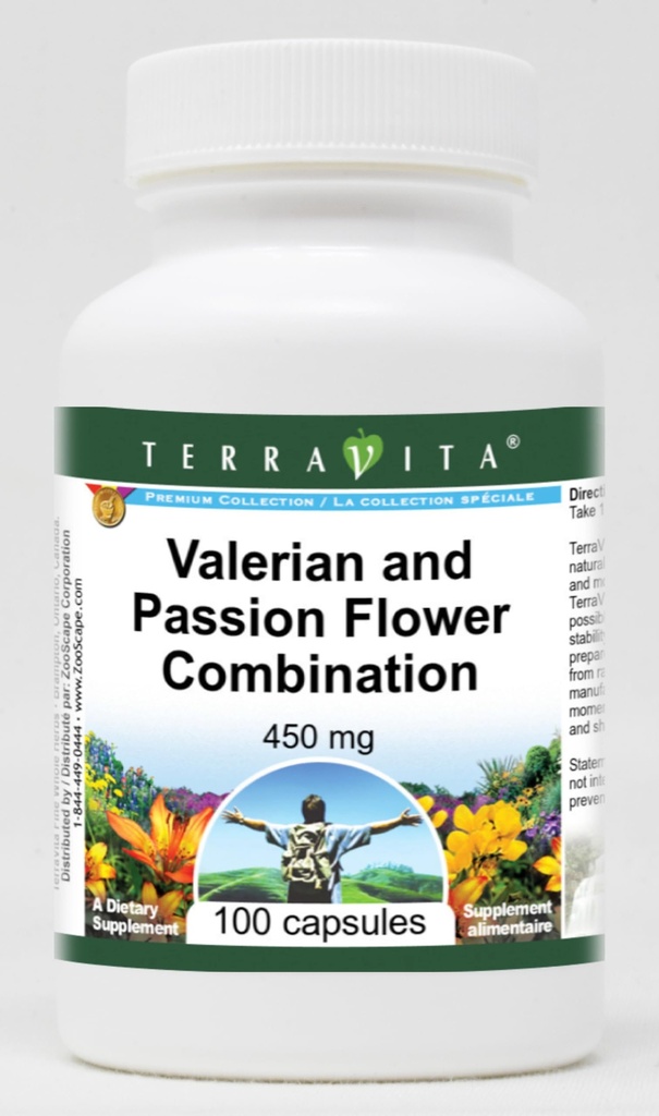 Valeriána a mučenka Kombinácia kvetov - 450 mg (100 kapsúl, ZIN: 513631)