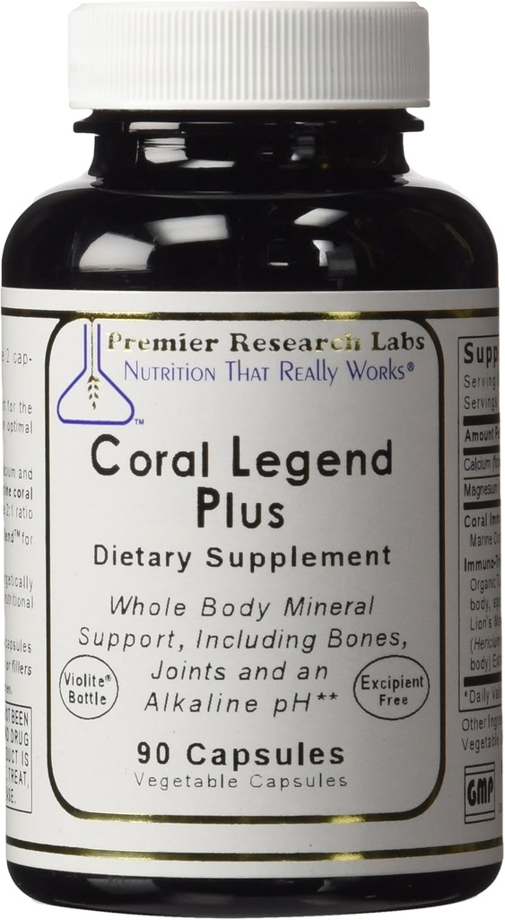 Coral Legend Plus, 90 Kapsule - pH podpora Formula pre celé telo minerálne podporu, vrátane kosti, kĺby, zuby a alkalické pH