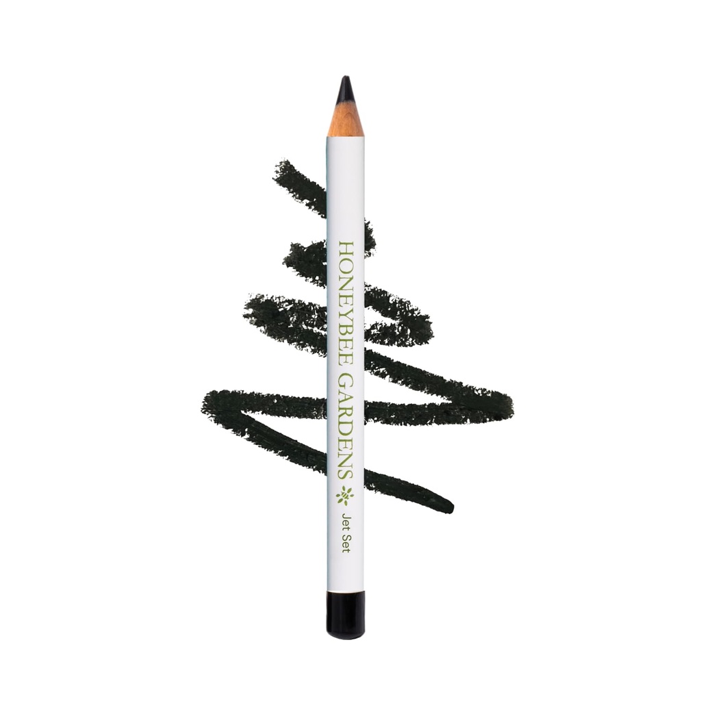 Včelie záhrady bez námahy očné Liner Ceruzka v Jet Set čierna, bohatá pigmentácia, hladká, dlhonosná, Vegan, Gluten-free