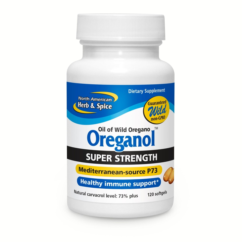 SEVER AMERICAN HERB & SPICE Super Strength Oreganol P73, 120 Softgels - Immune System Support - Vegan Friendly Wild Oregano - Non-GMO - 120 Servings