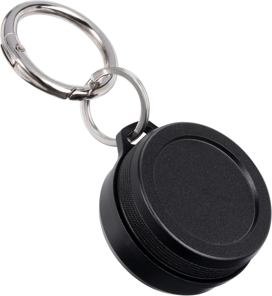 Kovové Nosné puzdro - Prenosné denné cestovné Keychain Pill Holder Nepremokavé, Malý kontajner na ušné zátky, Pills, Mini Mini Purse Pill Box (čierna)