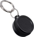 Kovové Nosné puzdro - Prenosné denné cestovné Keychain Pill Holder Nepremokavé, Malý kontajner na ušné zátky, Pills, Mini Mini Purse Pill Box (čierna)