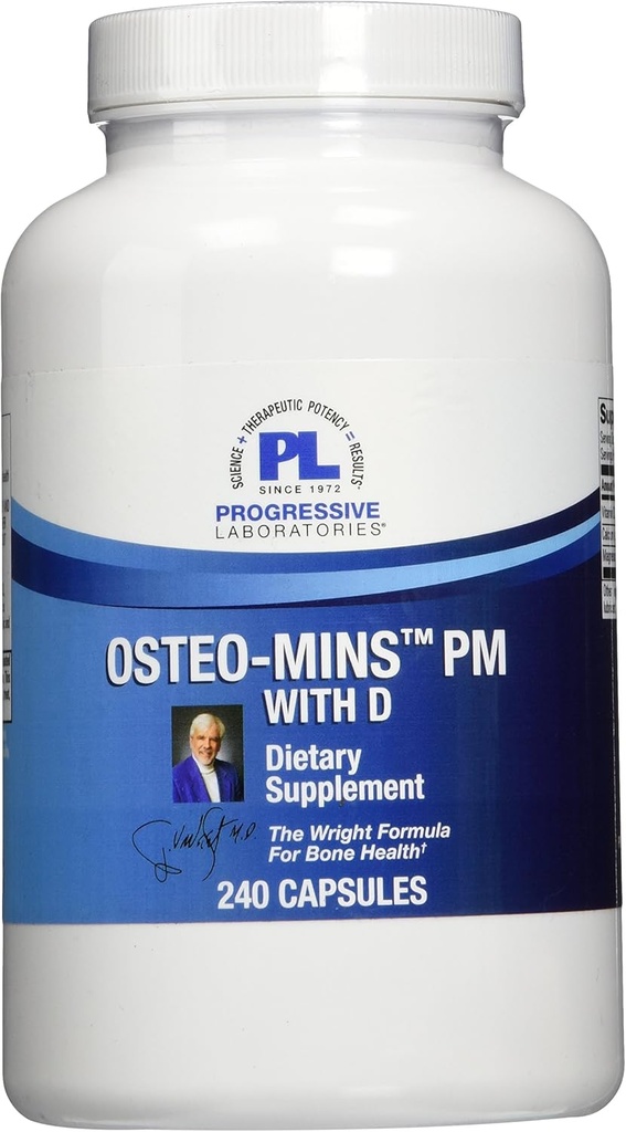 Progressive Labs Osteo-Mins PM with D Supplement, 240 Count