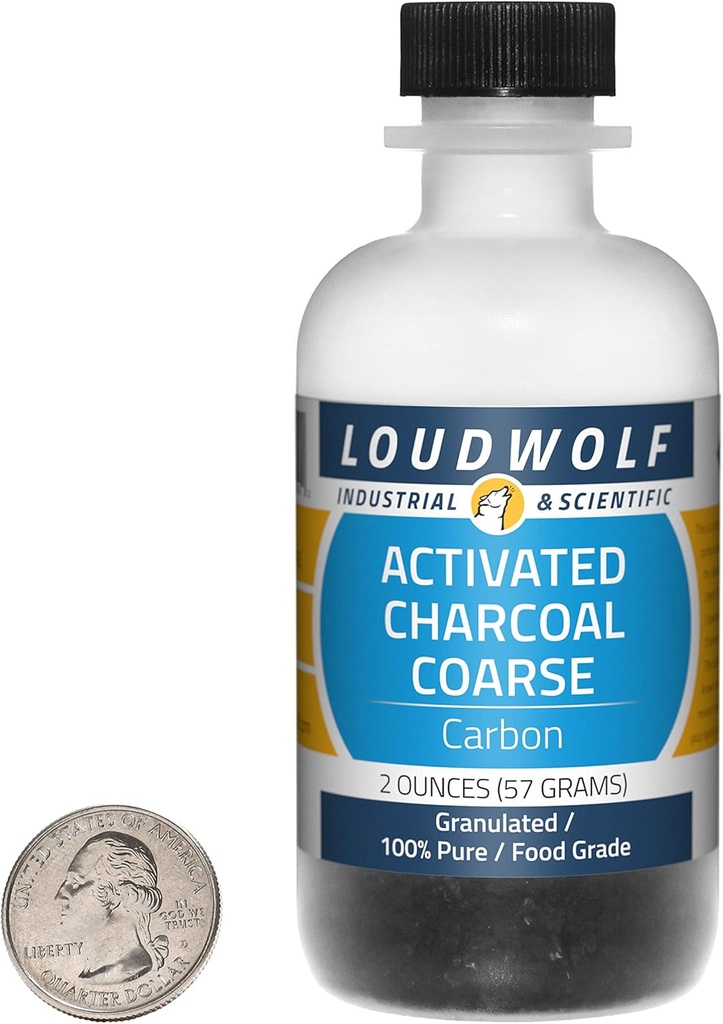Aktivované Charcoal / 2 Ounce Bottle / 100% Pure Food Grade/Granulated/USA
