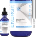 ENERGI Koloidné striebro Tekuté, Imunitná podpora Supplement, Imunitný systém Dodatok pre dospelých a deti, Koloidné striebro kvapky alebo sprej, 8 Fl Oz fľaša