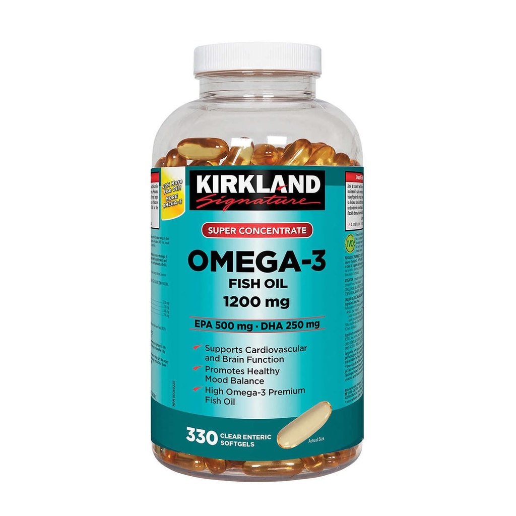 Kirkland Omega-3 Rybí olej 1000mg 300 Softgels
