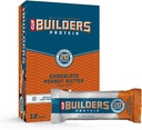 Clif Builders - Proteínové tyčinky - Čokoláda Arašidové maslo Ochutené - 20g Bielkoviny - bez lepku (2,4 Ounce, 12 gróf)
