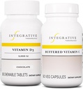Integrative Therapeutics Bundle with Buffered Vitamin C 1,000 mg, 60 Capsules & Vitamin D3 125 mcg, 90 Chewables - Buffered Vitamin C for Antioxidant Support* - Vitamin D3 to Support Health*