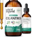 Wild & Organic Cilantro kvapky - Detox Čistiť s tekutým Cilantro doplnok - koriander Leaf Extract Tincture - Vegan, cukor a alkohol-free - 2 fl oz