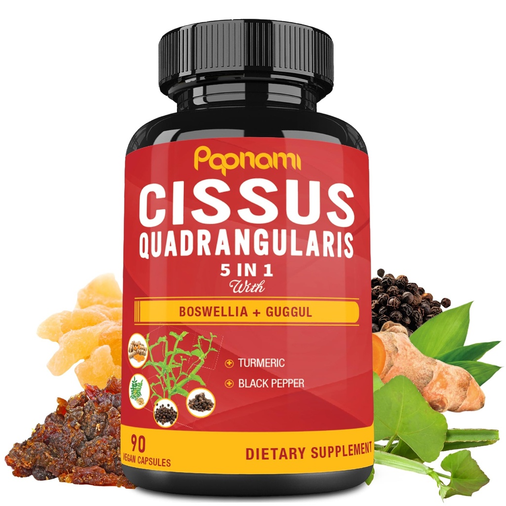 Super Cissus Quadrangularis Extract Kapsule s Boswellia, Guggul, Turmerica, Pepper 3 Mesiace Zásobovanie