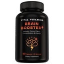 Vital Vitamíny Nootropic Brain Supplement Plus - pre pamäť, zameranie, koncentrácia, Neuro energia, jasnosť - s liónovou hríbom - 60 kapsúl
