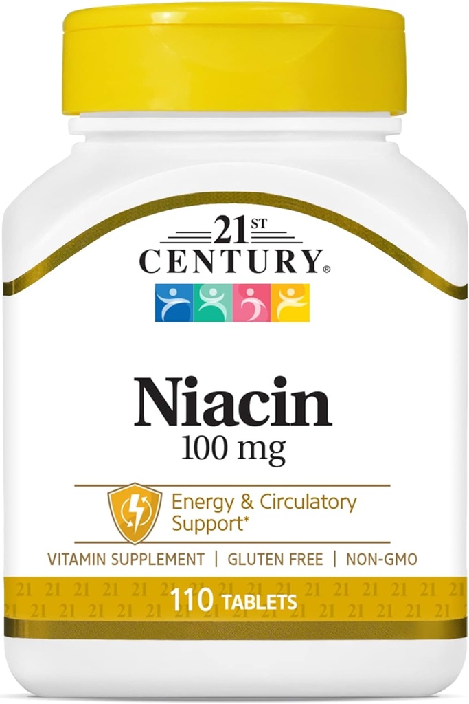 21st Century Niacin Tablety, 100 mg, 110