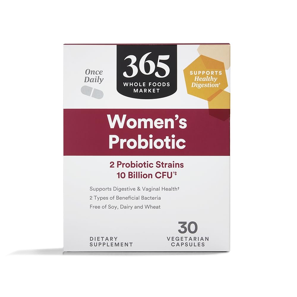 365 by Whole Foods Market, Women's Once Daily Probiotic (Vegetariánska a bez sóje, mlieka a pšenice), 10 miliárd CFU, 30 Počet