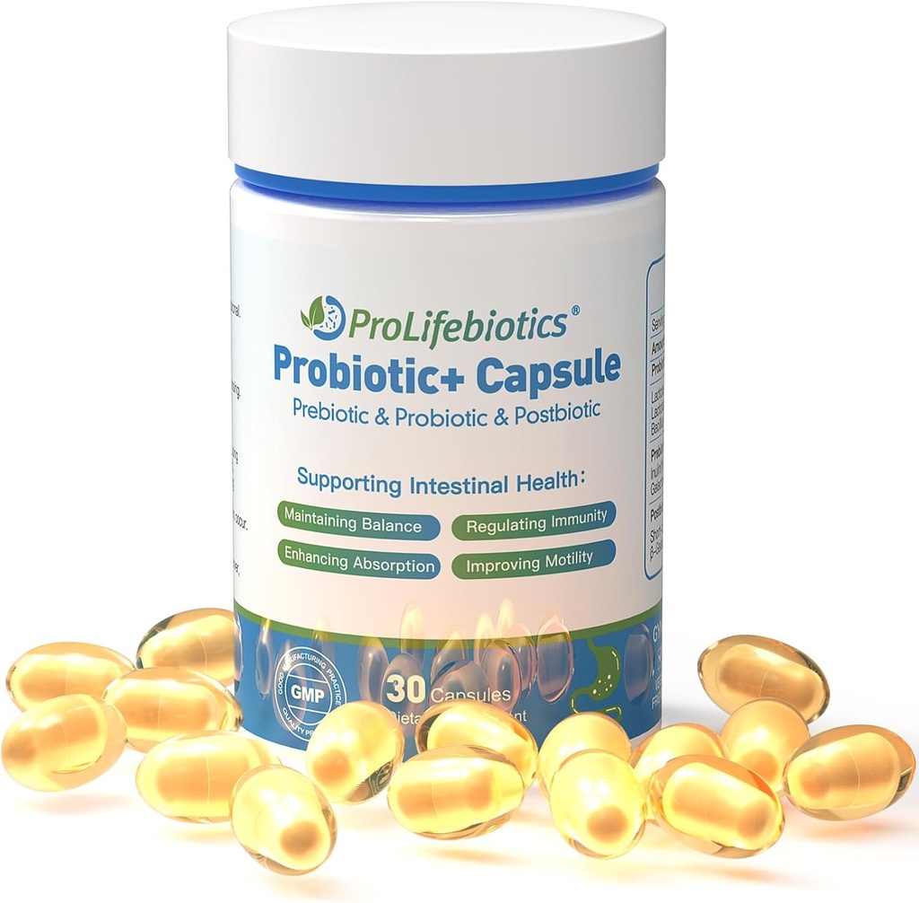 3-in-1 Probiotiká pre Gut a trávenie zdravie,Imunitná podpora,Doplnky Podpora príležitostné zápcha, hnačka,Gas,Bloating,Delayed-Released Designed to Thrive, 30 Vegan Kapsule