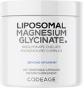 Codeage Lipozomal Magnézium Glycinát Supplement, 2-Month Supplement, Bisglycinát Magnézium Chelát, Súvisiace magnézové minerálne pilulky, BioPerene Black Pepper Vitamíny Kapsule, non-GMO Vegan, 240 ot