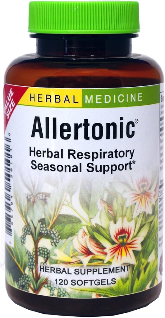 Bylinky Etc. Allertonic - Zdravá podpora dychu - Bylinný mix na pomoc proti sezónnemu nepohodlie - Pľúcne a respiračné zdravie podpora s bodavou žihľavkou - 120 Softgels (120 Servíry)