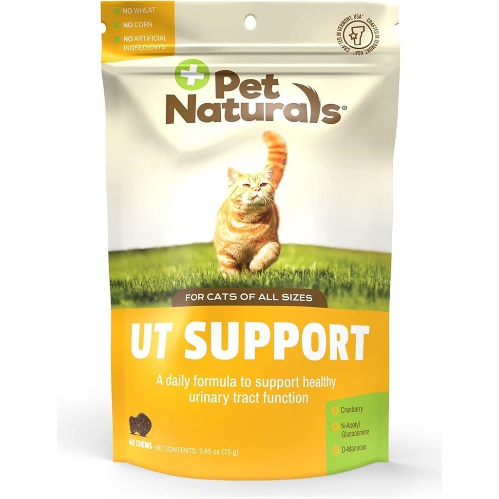 Pet Naturals UT podpora močových ciest Tract Supplement for Mačky, 60 Žuvačky