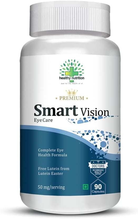 Smart Vision Očná starostlivosť doplnok k zlepšeniu vízie, Blue Light, Glare Citlivosť a digitálna stráž Formula (Lutein, Zeaxantin) -Pack 90 Vegetariánskych kapsúl