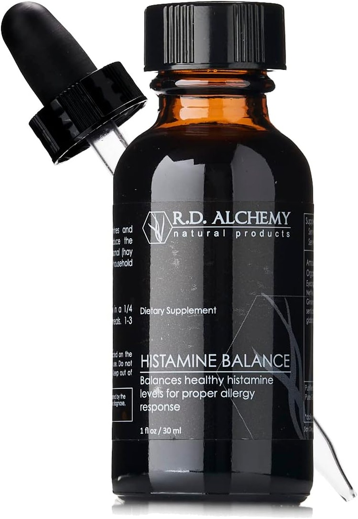 RD Alchýmia - 100% Natural & Organic Histamín Balance Extract to Balance Healthy Histamín Levels for Righter Allery Response - Očné podráždenie, Runny Nose, Kašeľ alebo Kongescia