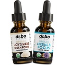 Lion Mane Huba a Adrenal kvapky - Organické Lion's Mane Huba Tekuté Tinture & Adrenal a Focus Supplement kvapky, hmla, Mozog zdravotné doplnky - Organické Lions extrakt Cortisol Podpora