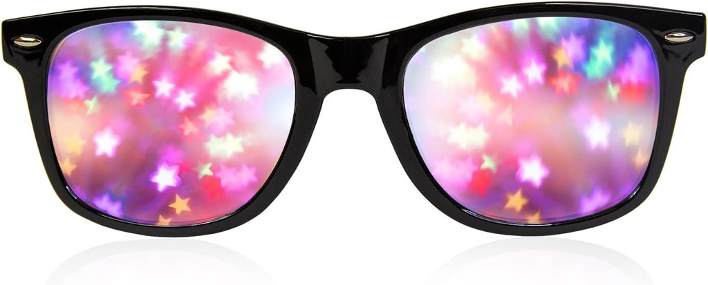 GloFX Black Frame Star Diffrakčné okuliare 