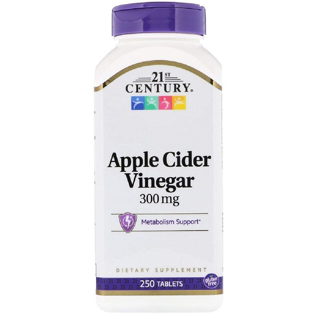 21st Century Apple Cider Ocot, 300 mg, 250 tabliet