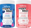 Bellway Super Fiber Powder + Ovocie, zmiešané Berry Super Fiber Powder + Kolagén, Strawberry Lemonade