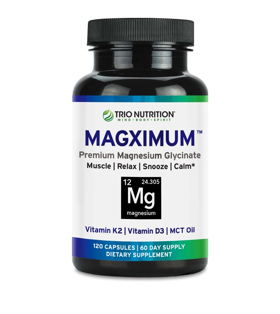 Trio Nutrition MagX MagX glycinát horečnatý, vitamín D3, vitamín K2 a MCT olej 