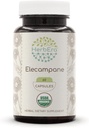 HerbEra Elecampane 60 USDA Organic Kapsules, 500 mg, Made with Elecampane (Inula Helenium) Sušený koreň (60 Kapsule)