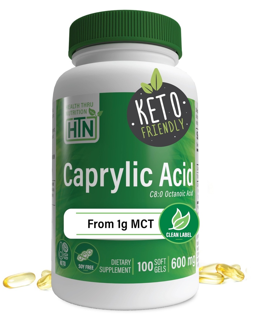 Zdravie Thru Nutrition Kaprylová kyselina 600mg 100 Softgels 