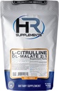 HR doplnky L-Citrulín DL-Malát 2:1 prášok, 500 gramov (1,1 Lbs), bez príchute, Lab-testovaný, Scoop zahrnuté