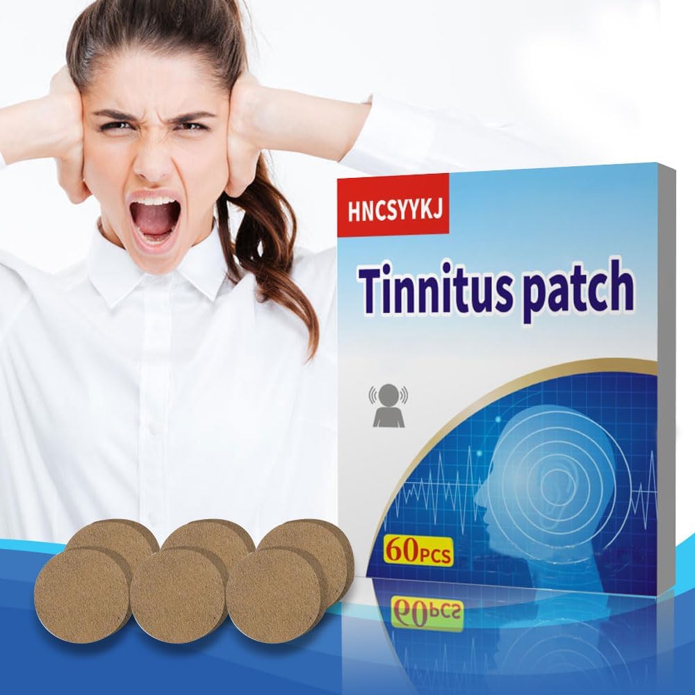 Zvonenie uší záplaty, 60Ks Tinnitus záplaty s prírodnou bylinné formulácie,Tinnitus sticker pohodlné a jemné