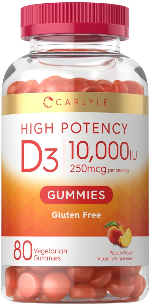 Karlyle vitamín D3 10000iu Gummy pre dospelých 