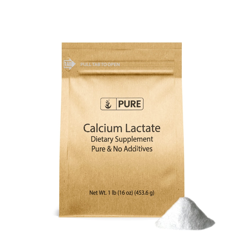 Pure Original Ingredients Calcium Lactate (1lb) Calcium Supplement, Electrolyte, non-GMO