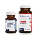 Metagenics Bundle - D3 10 000 + K & MethylCare - 60 Softgels of D3 pre Immune Support, Bone Health & Heart Health* - 120 Kapsule MethylCare od Homocysteín Metabolizmus a metylácia *