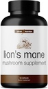 Ultra6 Nutrition Organic Lions Mane Kapsule - Lions Mane Supplement with Reishi, and Cordyceps - Immune Health & Cognitive Supplement for Adults (90 Veggie Capsules)