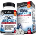 BioSchwartz Bone Strength Supplement - Gentle Non-Constiping Bone Health Supplement for Women & Muži s 9-in-1 Complex s horčíkovým zinkom D3 K2 a viac - 3. strana testované - 1 mesiac