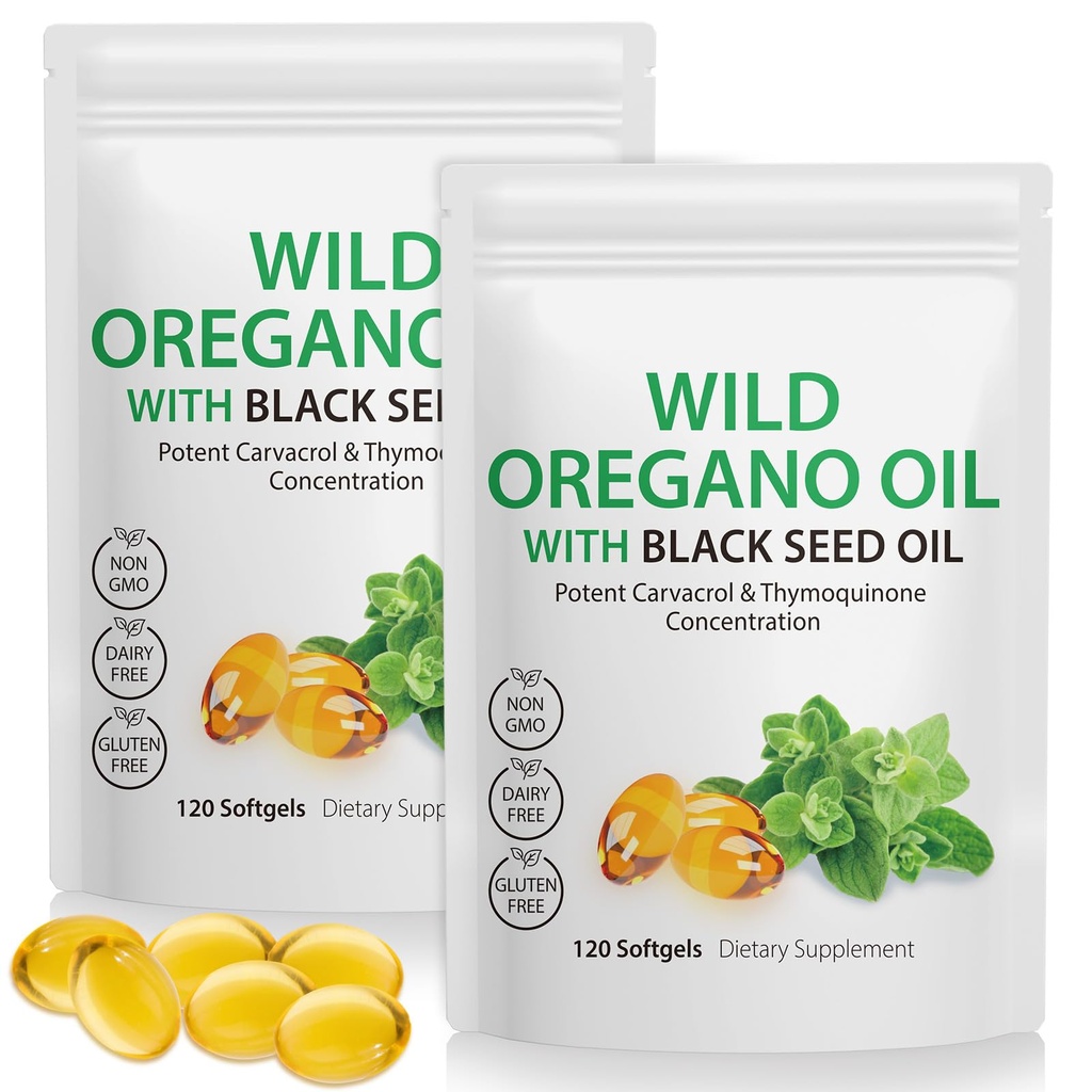 Olej z Oregano Softgels 6000mg za obsluhu 240 Gróf 