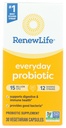 Renew Life Everyday Probiotické Kapsule, Daily Supplement Podporuje močové, tráviace a imunitné zdravie, L. Rhamnosus GG, Dairy, Soy and Gluten-Free, 15 miliárd CFU, 30 Počet