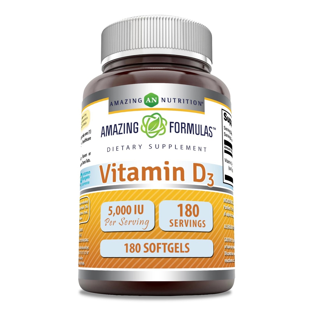Amazing Formules Vitamín D3 (Cholekalciferol) Supplement 