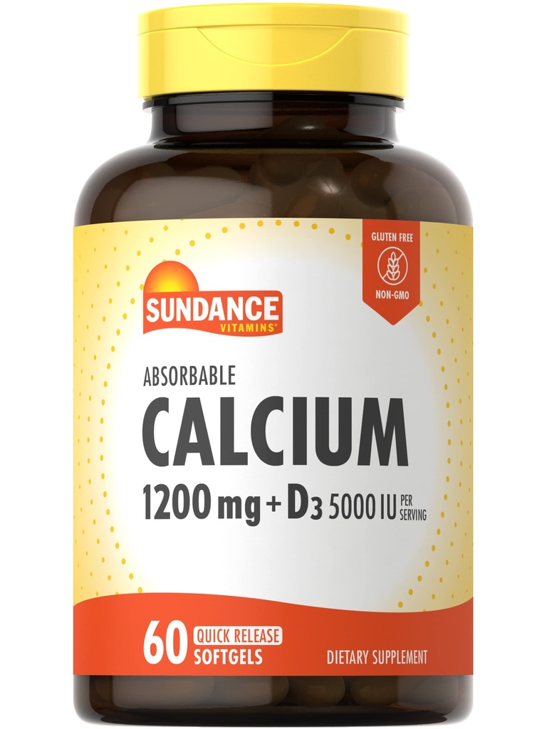 Sundance Calcium 1200 mg s vitamínom D3 5000 IU 
