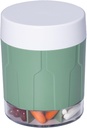 Betife Extra Large Supplement Organizátor, Týždenné pilulky Organizátor fľašu, Denné pilulky dávkovač so 7 veľkými kompartmentmi, Organizátor držať 7 dní vitamín medikácie,21 Etikety a čistiaca kefka [zelená]