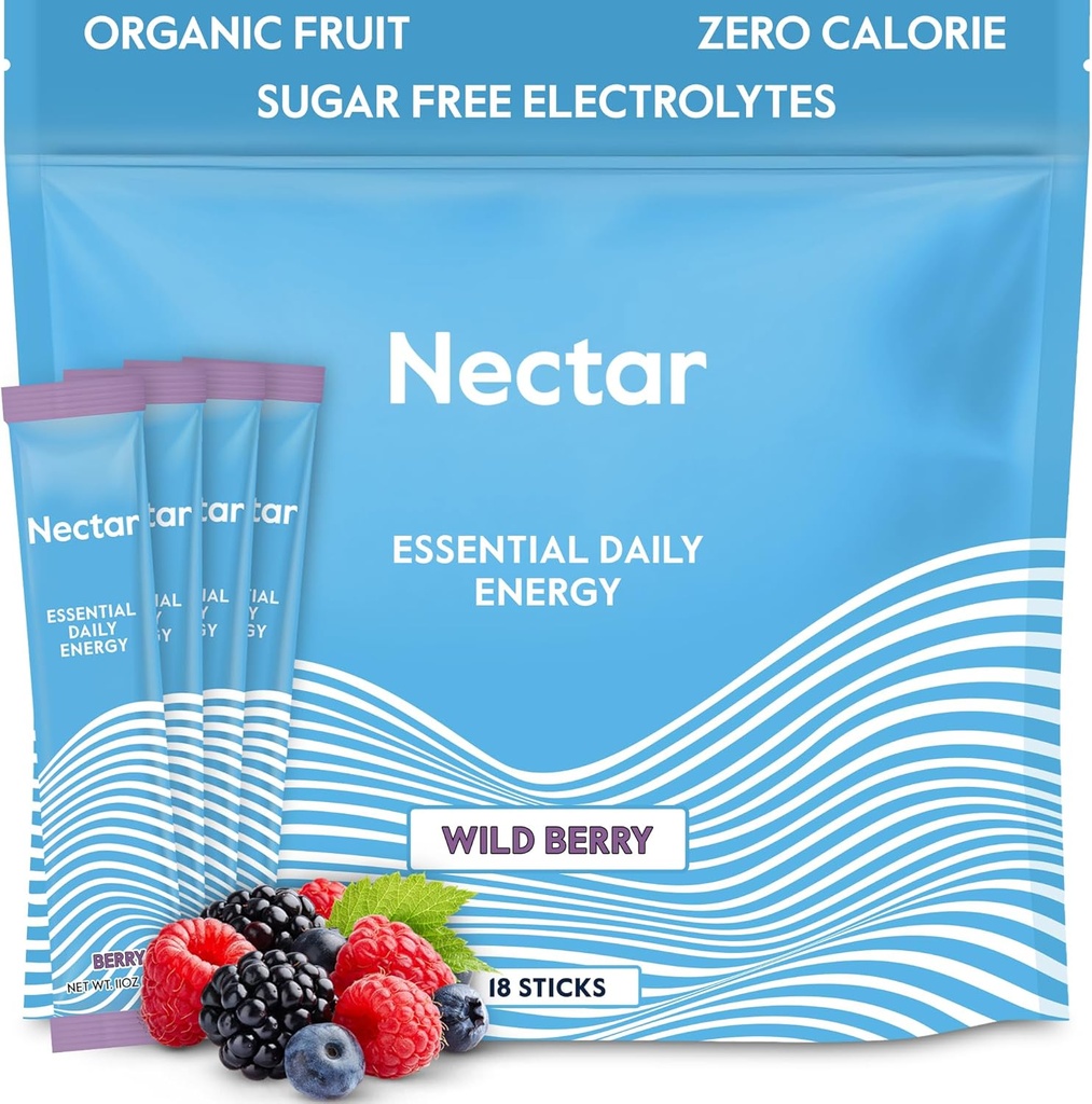 Nektar Energy Booster - Organic Caffeine, B12 & Electrolytes - Bez cukru & Zero Calorie 
