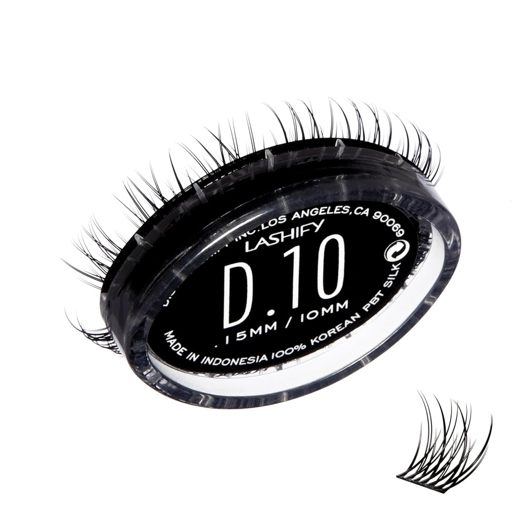 Lashify Drama 10mm Gossamer predĺženie rias Refill, Black, Easy DIY False Lashes pre prirodzený vzhľad