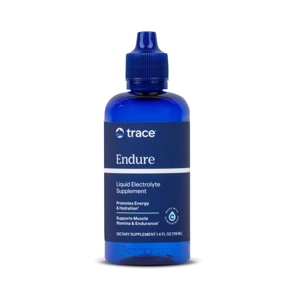 Trace Minerals Endure - Liquid Mineral Absorption Suplement - Electrolyte Supplement to Aid Hydration & Healthy Energy - Performance Support with Magnézium & Chloride - 4 fl oz (48 Servings)