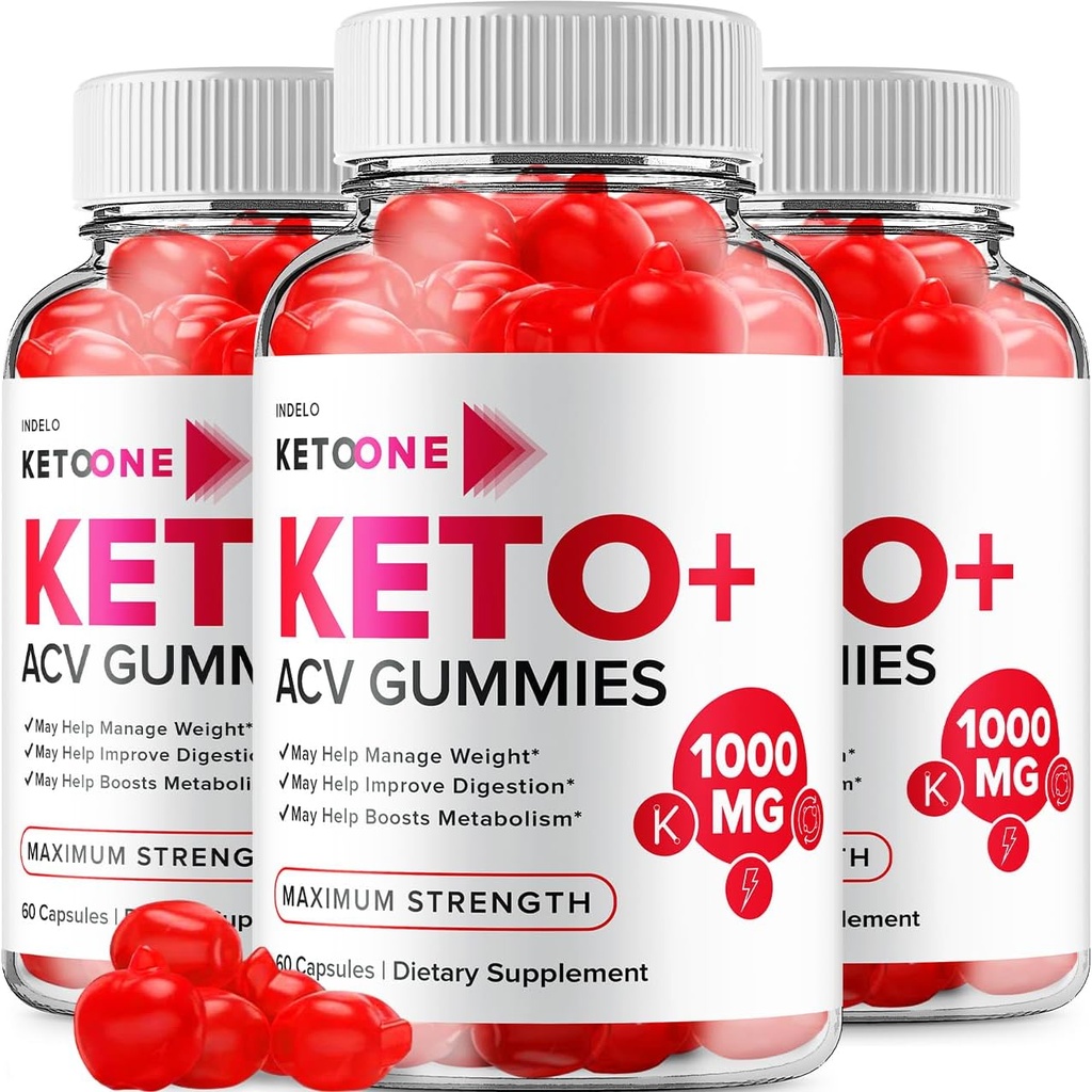 (3 balenia) Keto One Gummies Advanced Loss - ACV Gummies Maximálna sila, Keto One Keto Plus ACV Manažment hmotnosti Gumies Apple Cider One Gummies Recenzie B12 Keto+ACV (180 Gummies)